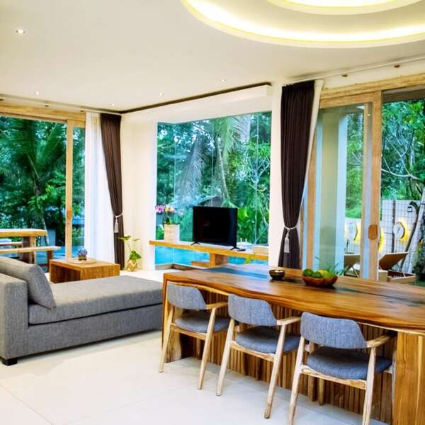 living room president suite villa ubud
